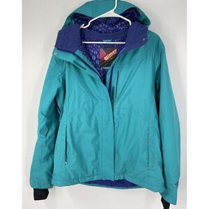 SIMS Snowboarding hooded PULLOVER SKI JACKET womens Medium Coral Pink